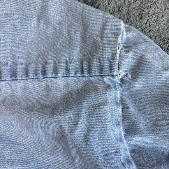 Dickies Light Blue Casual Button Down Shirt - Picture 15 of 15